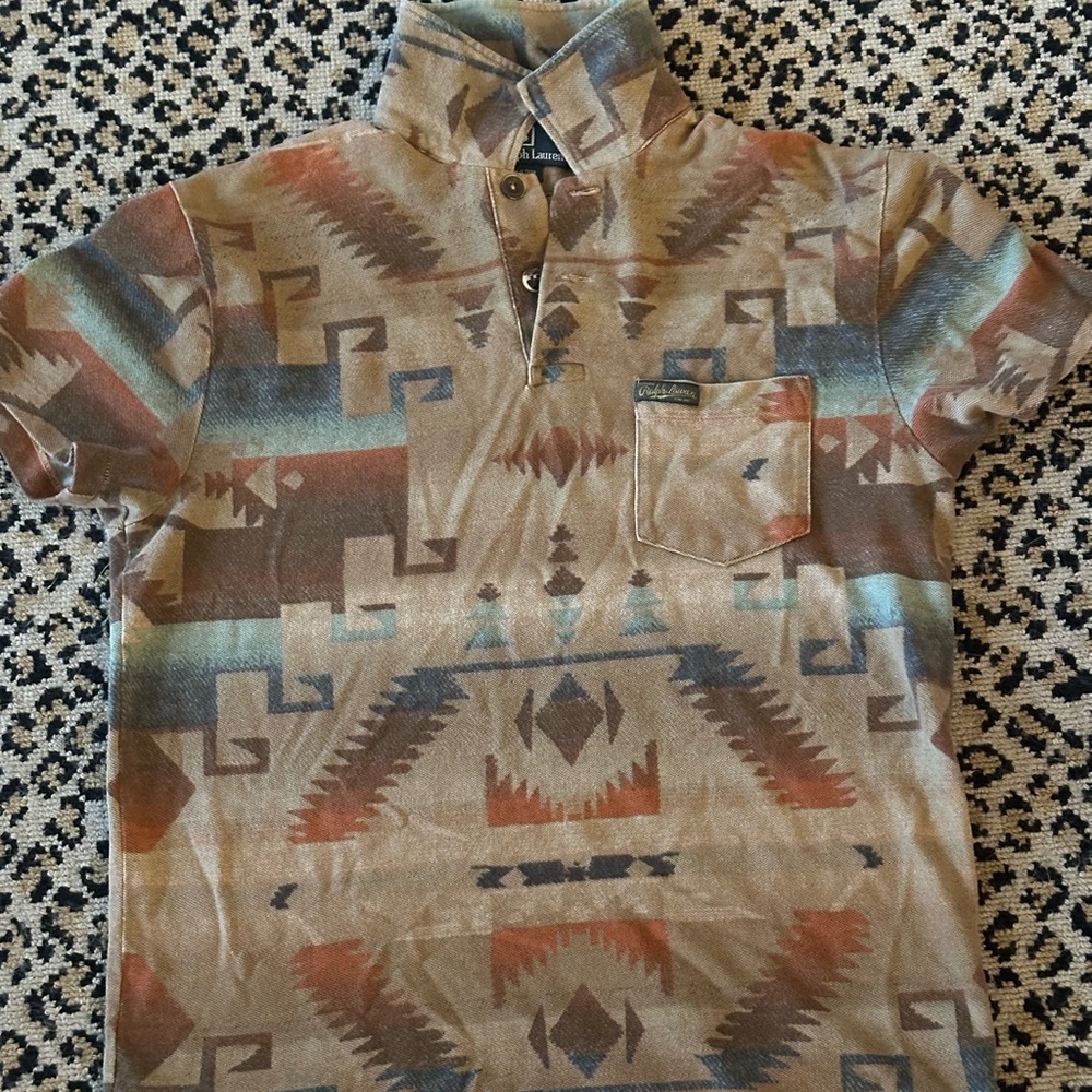 Mens Ralph Lauren Navajo Print Polo Size Small